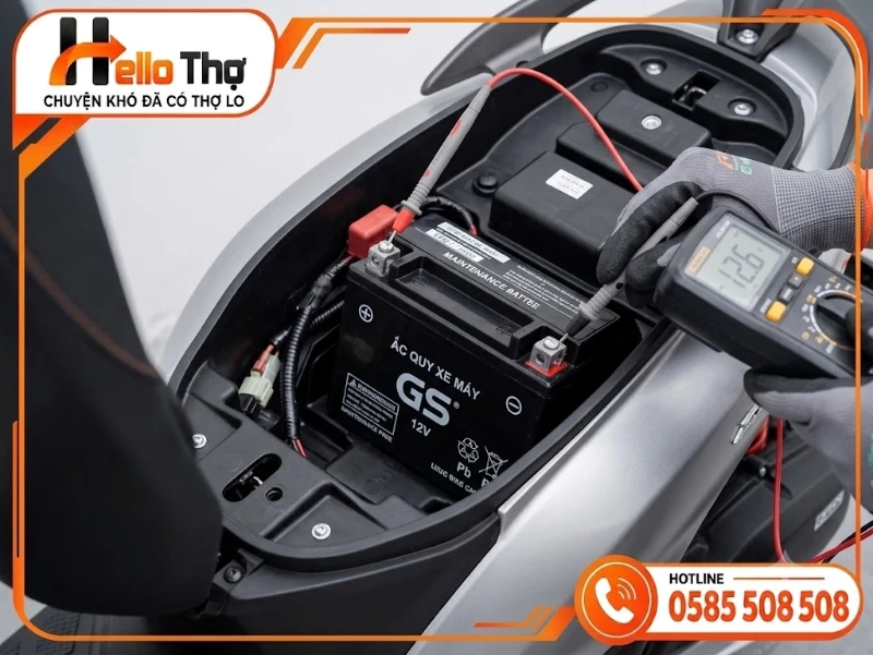 Thợ Hello Thợ kích bình ắc quy xe máy tận nơi