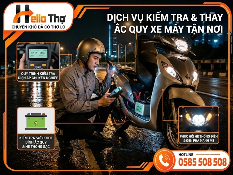 Kiểm tra bình ắc quy chuẩn kĩ thuật
