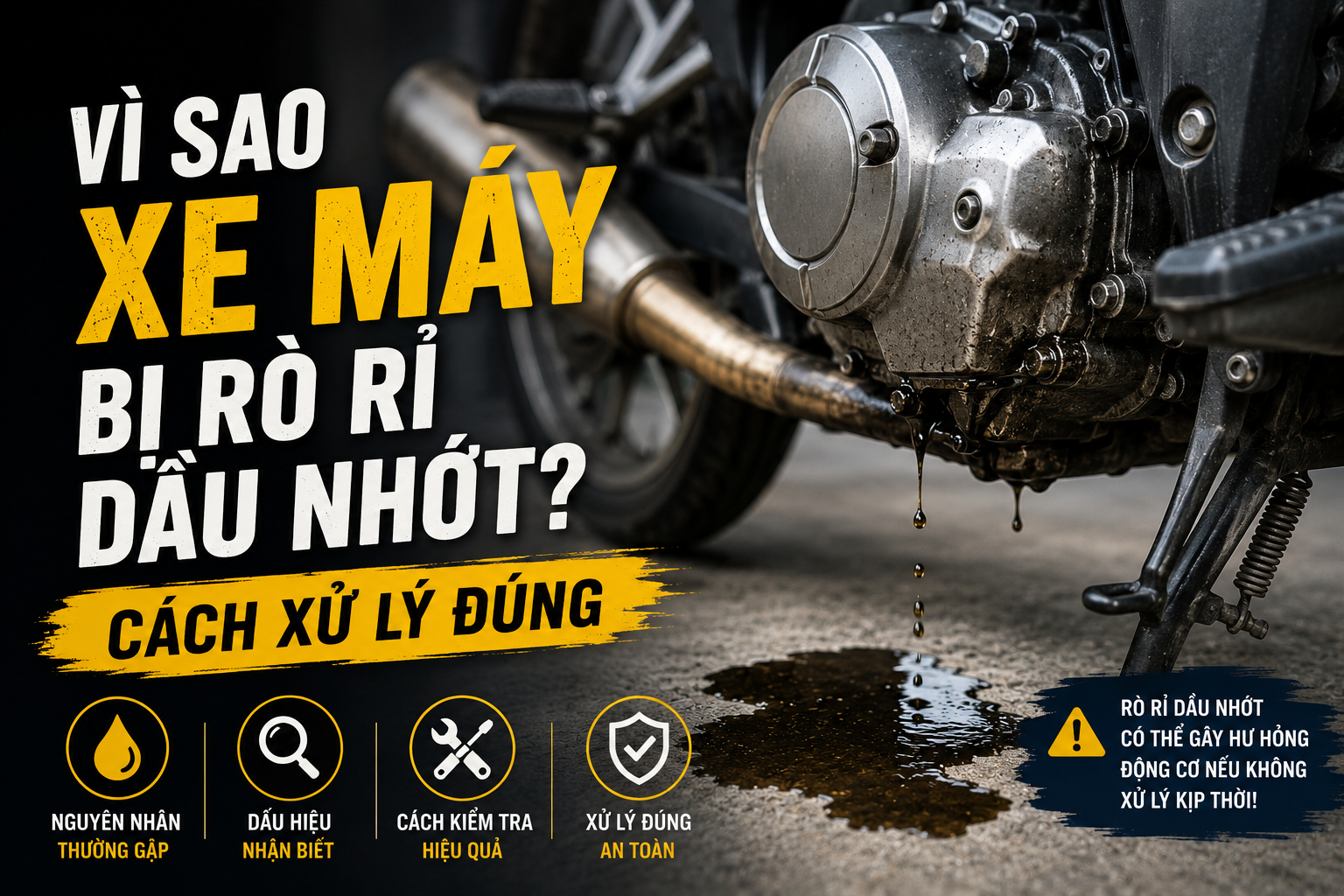 Vi sao xe may bi ro ri dau nhot