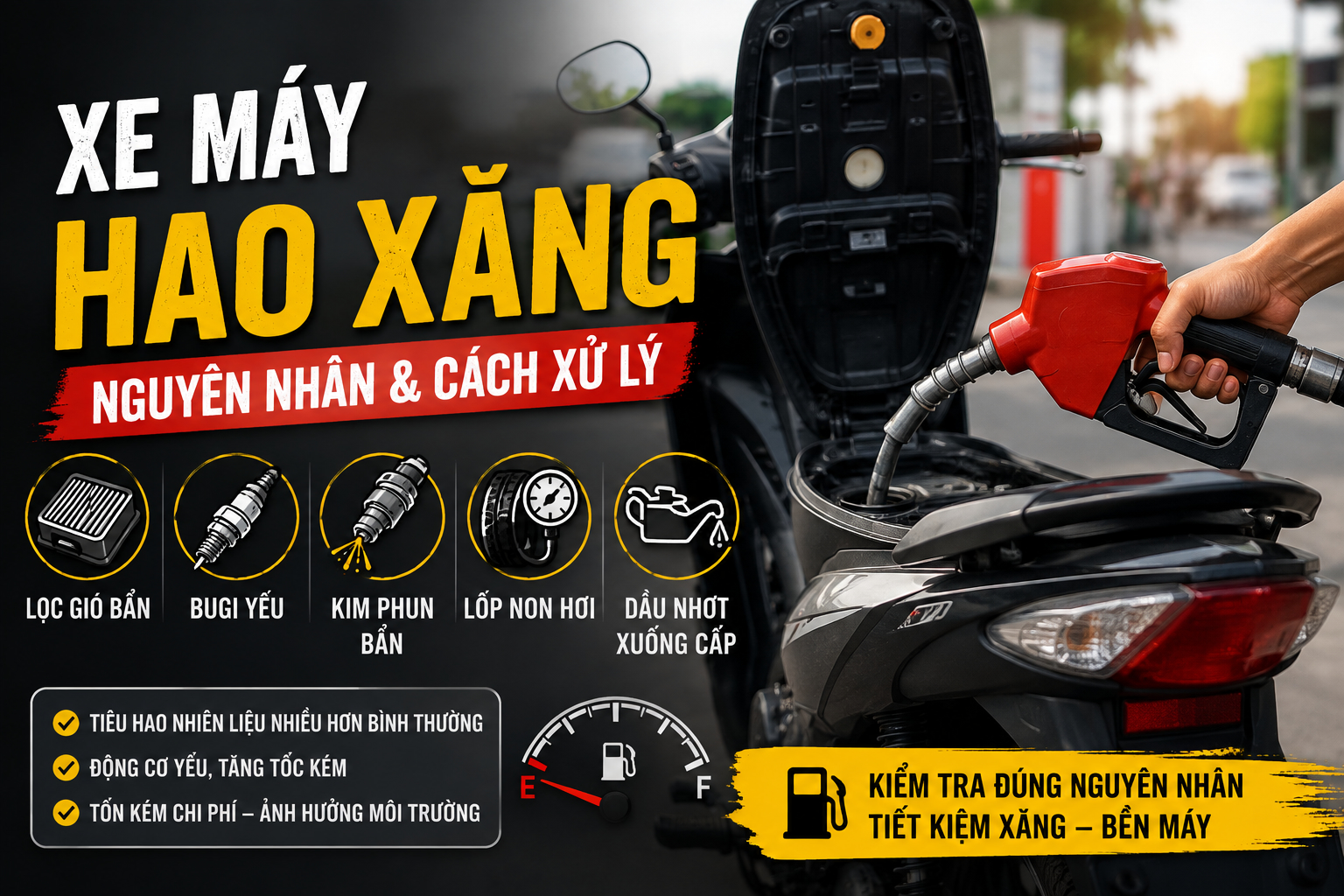 Xe may hao xang bat thuong