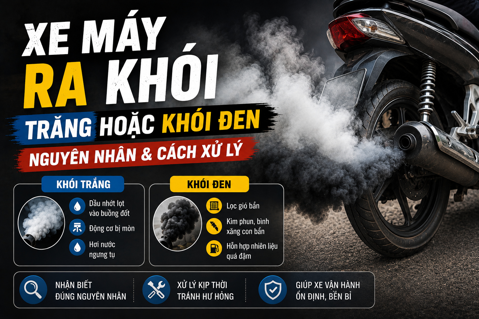 Xe may ra khoi trang hoac khoi den